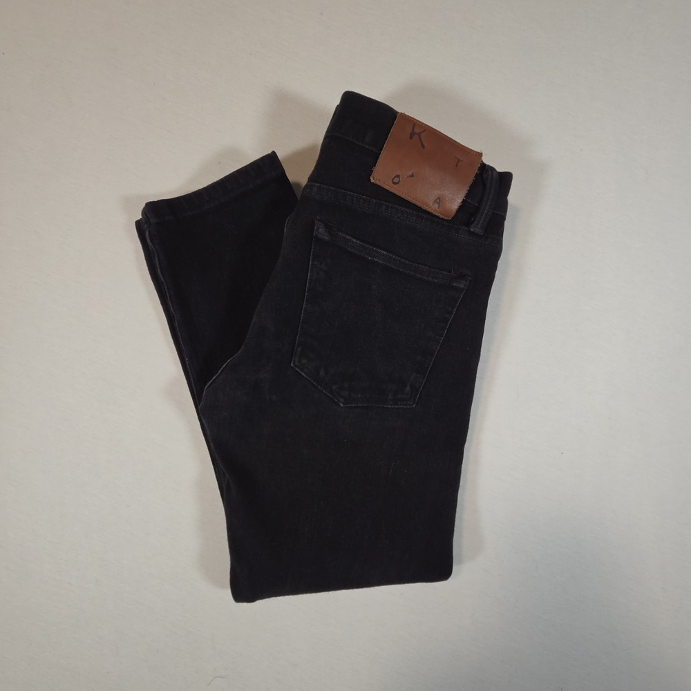 Hiroshi Kato Jeans Needle Skinny Raw Black Size 32 Style 3008-210-05 Selvage